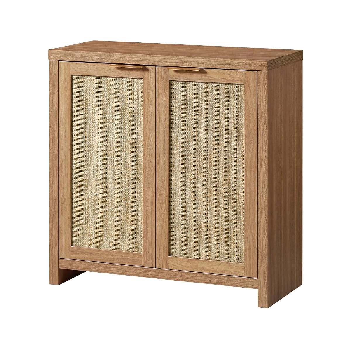 Hampstead Storage Sideboard Cabinet with Rattan Doors and Adjustable Shelves, Buffet Kitchen Cabinet Cupboard Console for Living Room