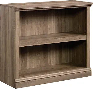 2 Tier Book Shelf Wooden Bookcase Multipurpose Bookshelf for Home Office, Living Room, in Salt Oak