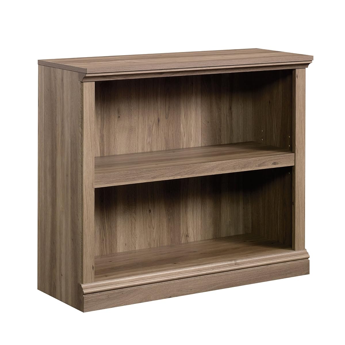 2 Tier Book Shelf Wooden Bookcase Multipurpose Bookshelf for Home Office, Living Room, in Salt Oak
