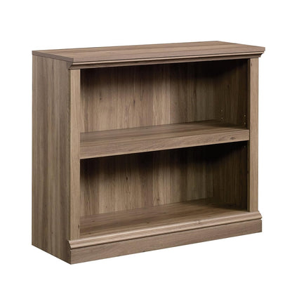 2 Tier Book Shelf Wooden Bookcase Multipurpose Bookshelf for Home Office, Living Room, in Salt Oak