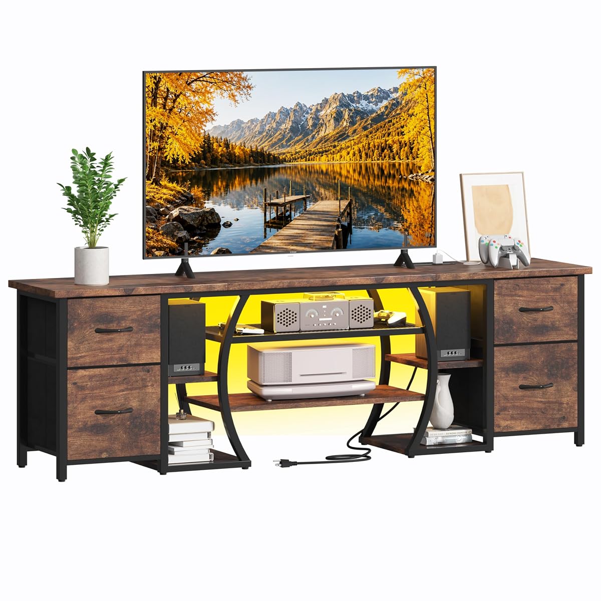 LED TV Stand for 65, 70, 80 Inch TV