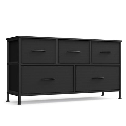 Dresser for Bedroom, Wide Dresser with 5 Fabric Drawers