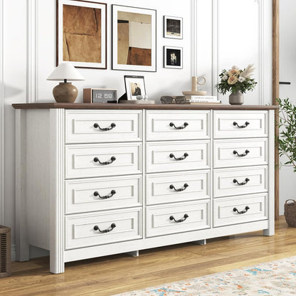 Farmhouse 12 Drawer Dresser for Bedroom