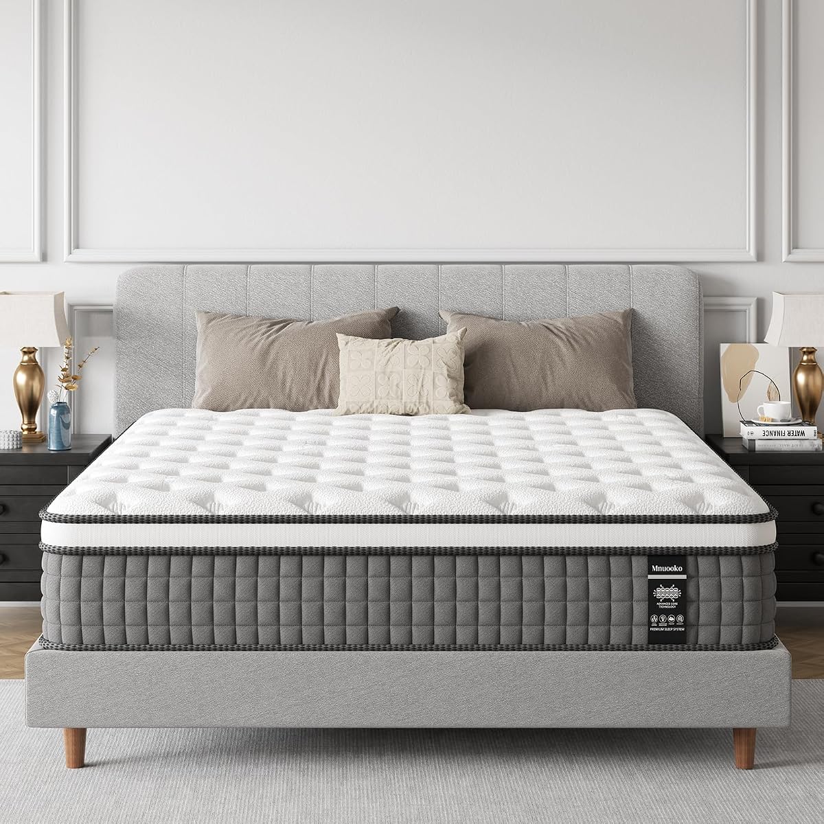 Sleep 12 Inch Queen Size Mattress, Hybrid Mattress in a Box