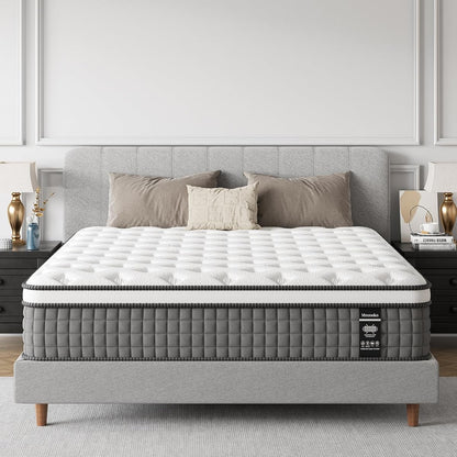 Sleep 12 Inch Queen Size Mattress, Hybrid Mattress in a Box