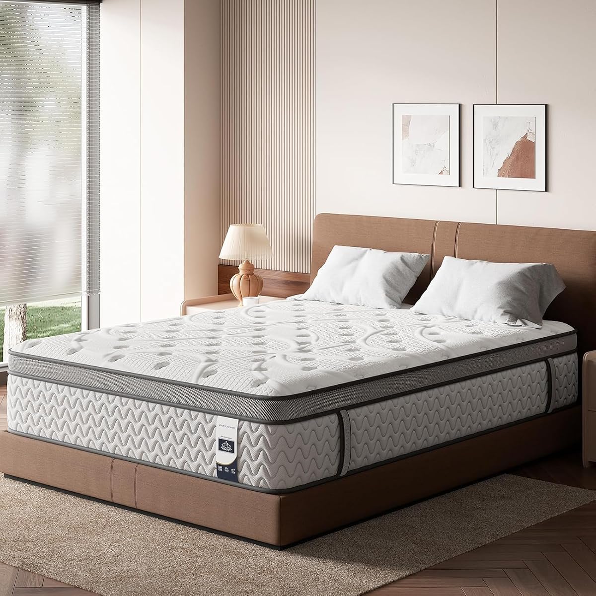 Full Mattress, 10 Inch Cooling Hybrid Full Size Mattress in a Box