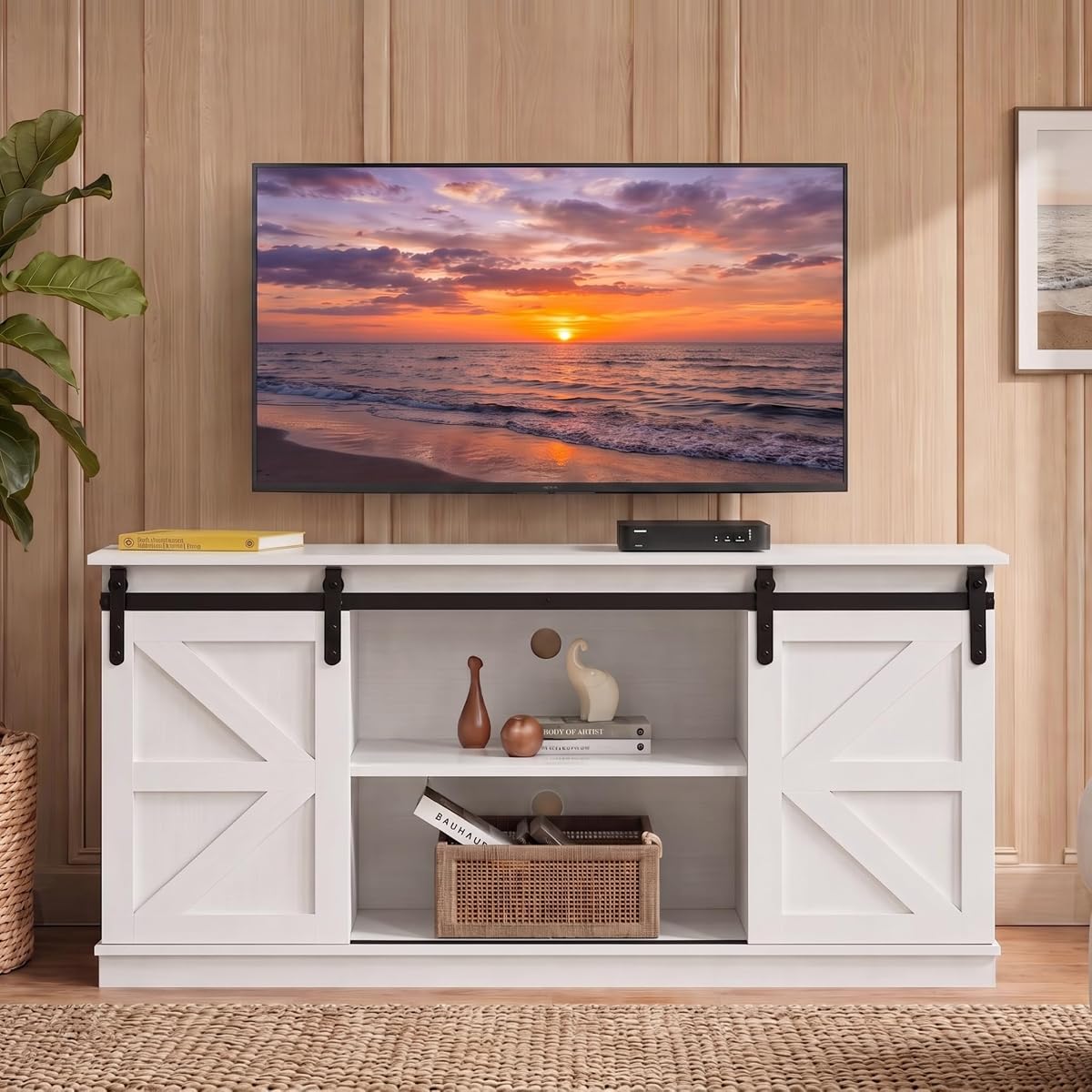 58'' Farmhouse TV Stand for TVs up to 65 Inches