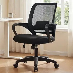Home Office Desk Chair Ergonomic Mesh with Lumbar Support, Black, view 2