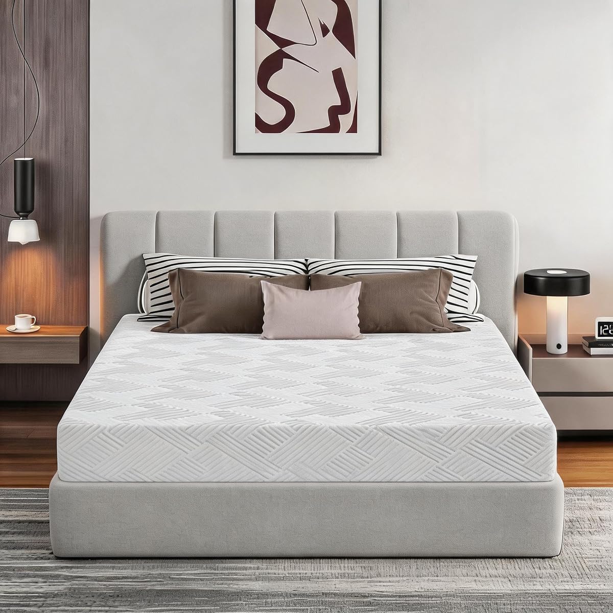 King Size Mattress Medium Firm 8 Inch, Gel Memory Foam Mattress in Box