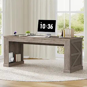 63'' Farmhouse Executive Desk, view 2