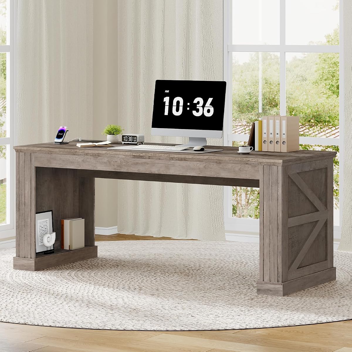 63'' Farmhouse Executive Desk