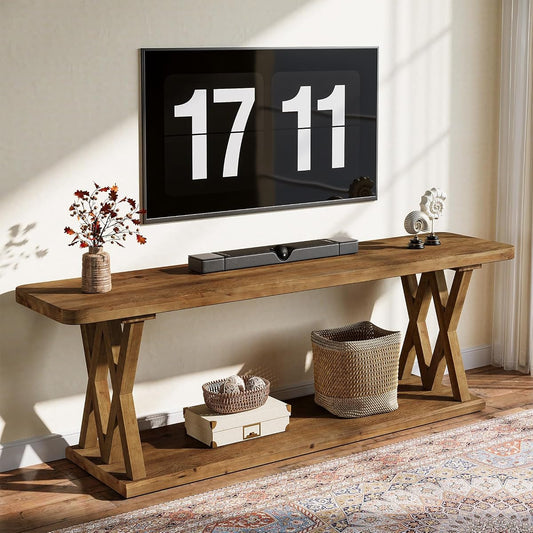 63-Inch Solid Wood TV Stand for 50/55/60/65/70/75-Inch TVs