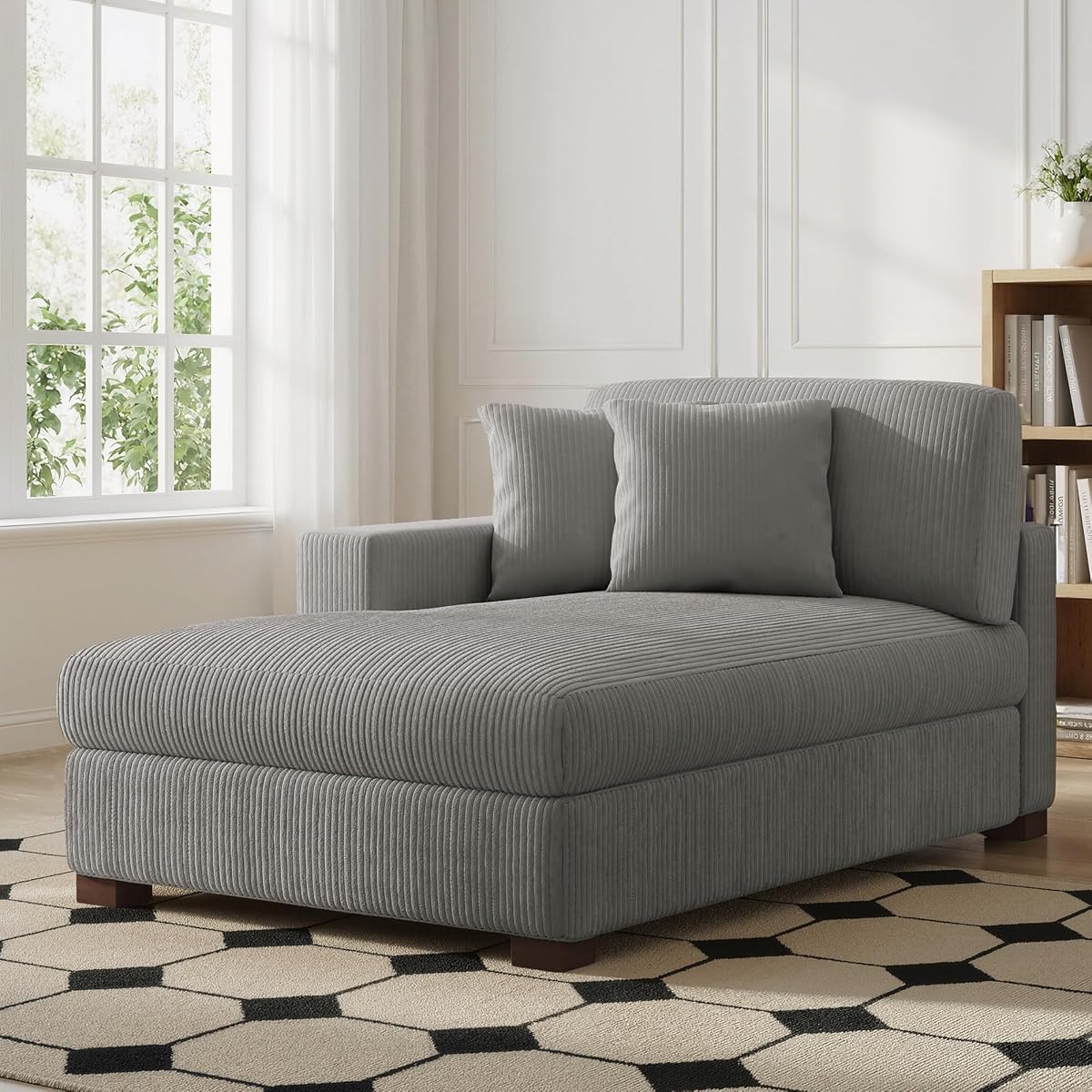 Chaise Lounge Chair Indoor, Oversized Upholstered Sofa Bed for Living Room