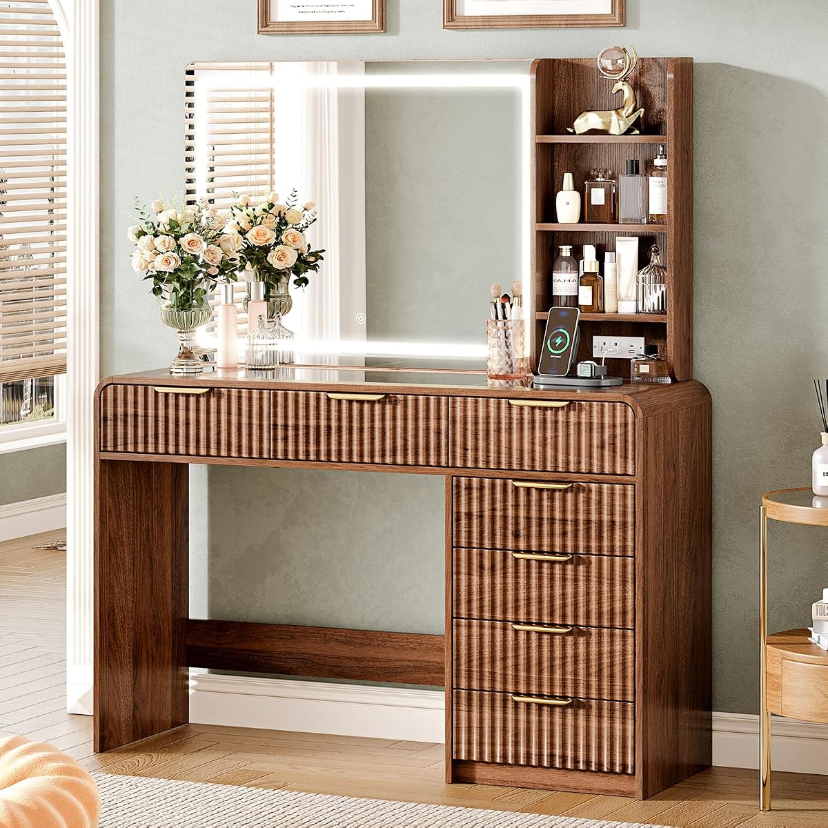47.2" Makeup Vanity with 30.7" Mirror and Lights