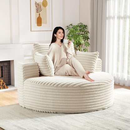 Oversized Round Chaise Longue Chair Indoor