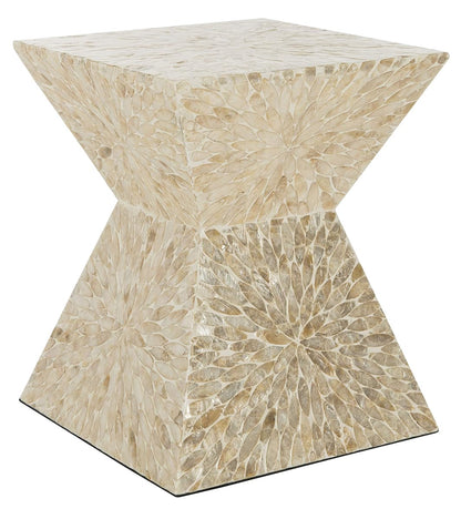 Safavieh Home Collection Calypso Multi Beige Sunburst Mosaic Stool