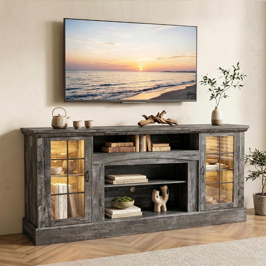 MXV 70" Farmhouse TV Stand for 80 Inch TV