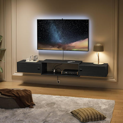 55" Floating TV Stand with Power Outlets