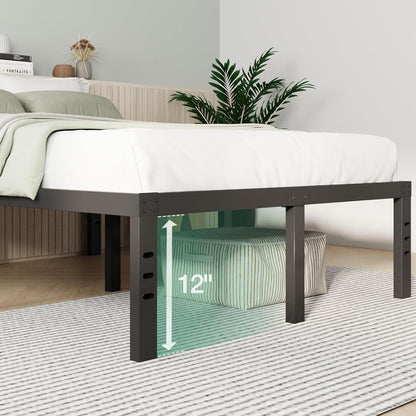 Queen Bed Frame, 14 Inch Metal Platform Bed Frame Queen Size with Storage Space under Bed, Heavy Duty Steel Slat Support, Easy Assembly, No Box Spring Needed
