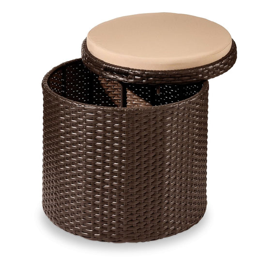 Best Choice Products Round Wicker Ottoman
