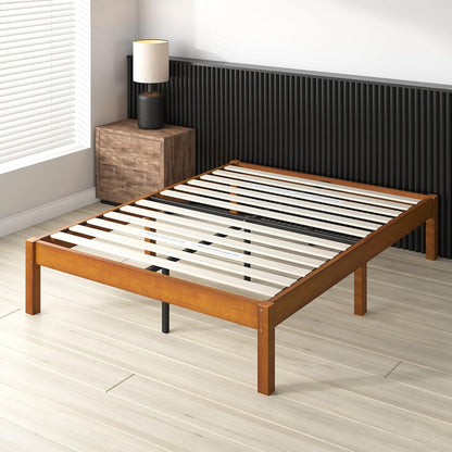 Zinus 14 Inch Ellie Bamboo Platform Bed Frame, No Box Spring Needed, Queen