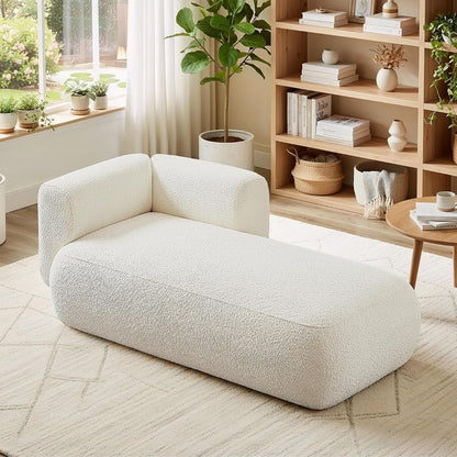 Boucle Fabric Cloud Chaise Lounge Indoor