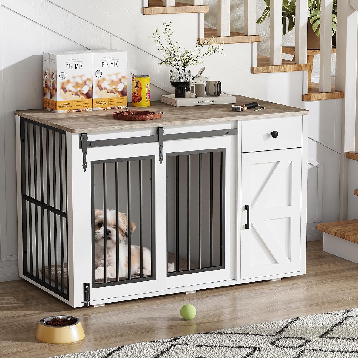 44" Dog Crate Furniture, Dog Kennel (44" Right Facing Door)