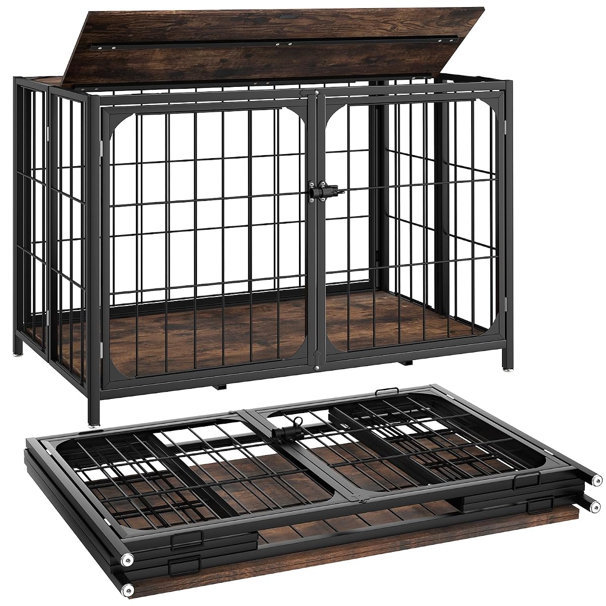 Dog Crate Furniture, XL Dog Kennel Indoor for Large Medium Dogs