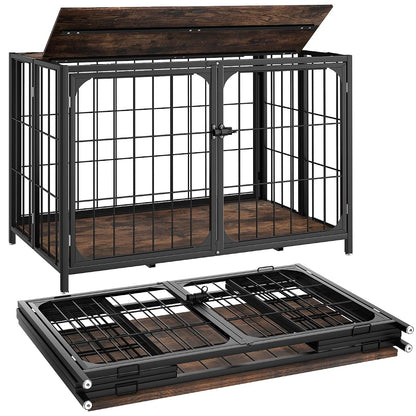 Dog Crate Furniture, XL Dog Kennel Indoor for Large Medium Dogs