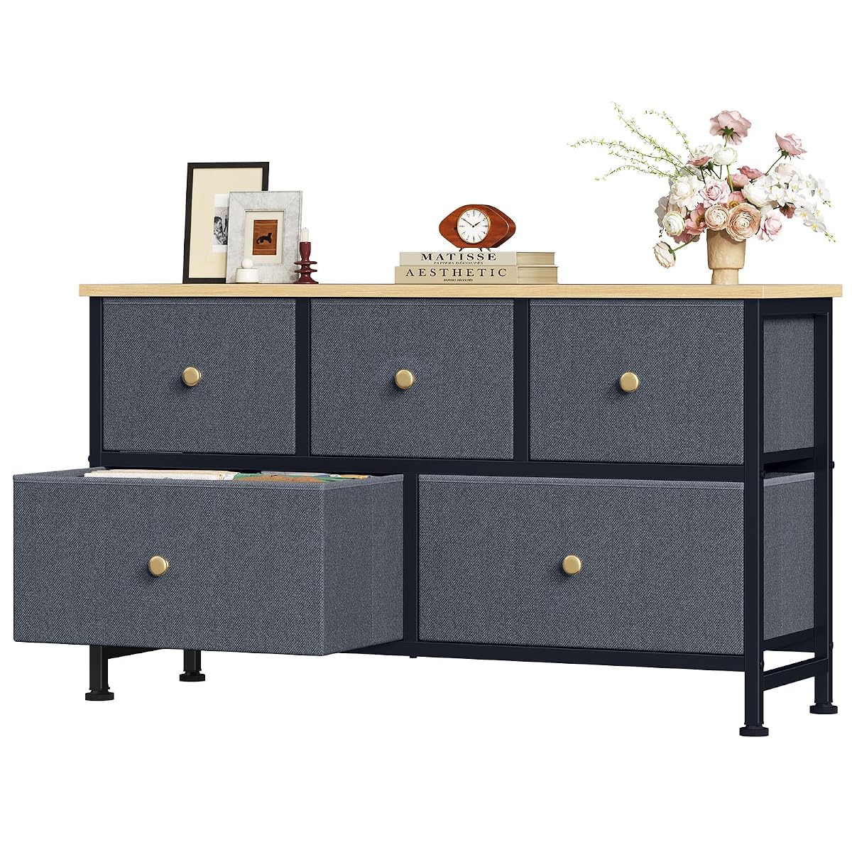 5 Drawer Dresser for Bedroom, Storage Organizer Unit for Closet