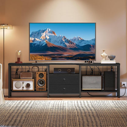 TV Stand with Power Outlet Up to 75 Inch