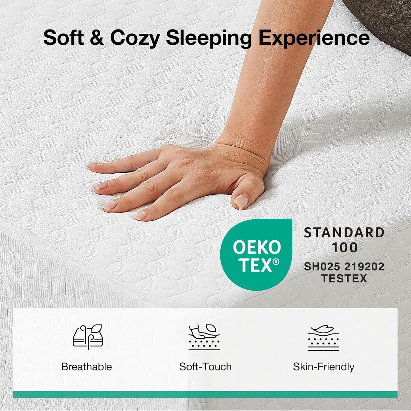 Full Mattress, 12 Inch Full Size Memory Foam Mattress with Comfort Foam for Pressure Relief & Cool Fresh Sleep,Removable Washable Cover, Medium Firm