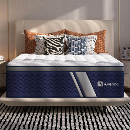 SyncDeep Full Mattress 12 Inch, Firm Hybrid Cooling, Lumbar Support
