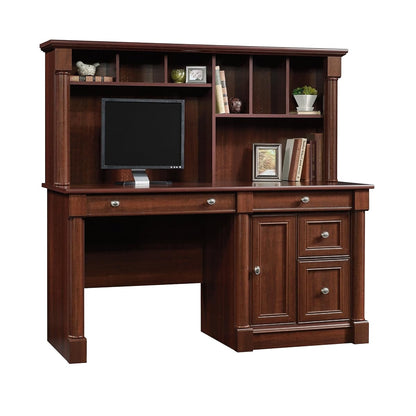 Palladia Computer Desk with Hutch, Large Storage and File Drawer