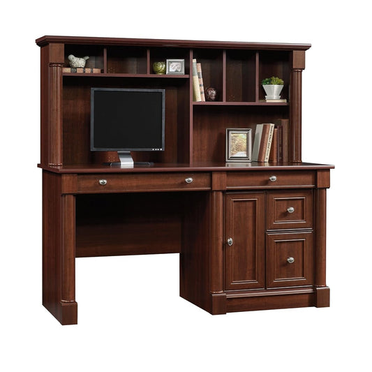 Palladia Computer Desk with Hutch, Large Storage and File Drawer