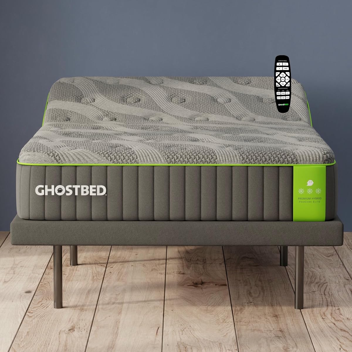 Adjustable Bed Frame Queen 14" Cooling Memory Foam Mattress
