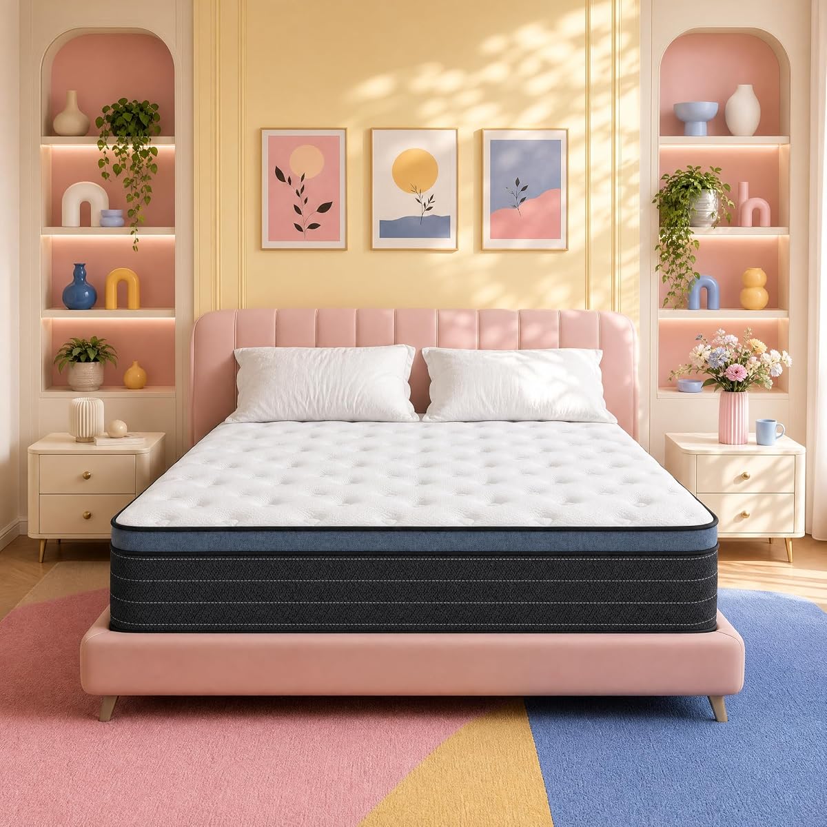 12 Inch Full Size Hybrid Mattress, Medium Firm, Motion Isolation