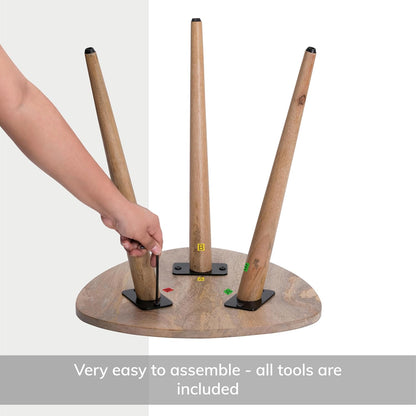 Bond Wooden Triangle End Table - Exclusively Designed Modern Small Side Table. Hand Crafted - Wooden Side Table - Contemporary Design for Small End Tables for Bedroom and Living Room
