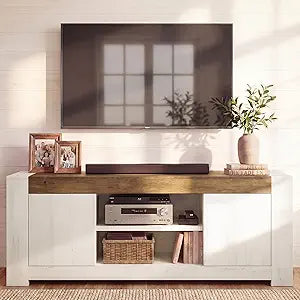 TV Stand with Storage, Farmhouse Entertainment Center for 65'' TV, view 2