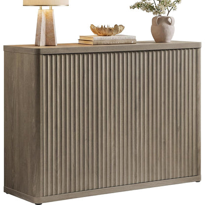 Buffet Cabinet with Storage Sideboard with 3 Doors Modern 46.6" W Credenza