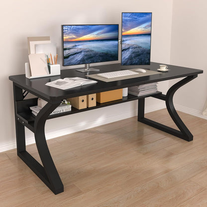 Computer Desk, 55 X 23.6'' Home Office Desks Writing Table