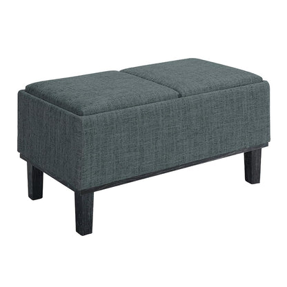 Designs4Comfort Brentwood Storage Ottoman, Gray Fabric