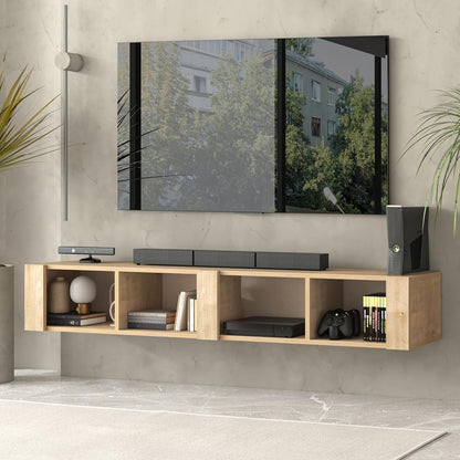 Atelier Mobili Floating TV Stand for 75 Inch TVs – Wall Mounted Entertainment