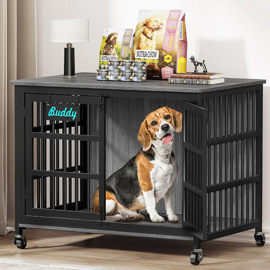 41"/33"/27" Dog Crate Furniture with Name Tag