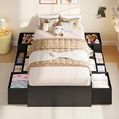 Metal Bed Frame with Storage