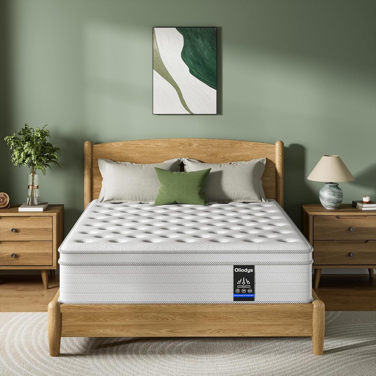 Twin Mattress 10 Inch, Hybrid Spring Mattress, Medium Firm