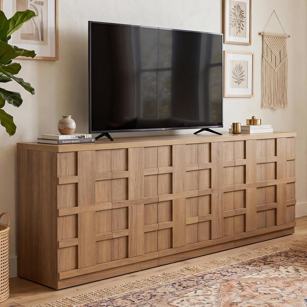Sideboard Buffet Cabinet with Storage, 93.9”W, Credenza Storage Cabinet