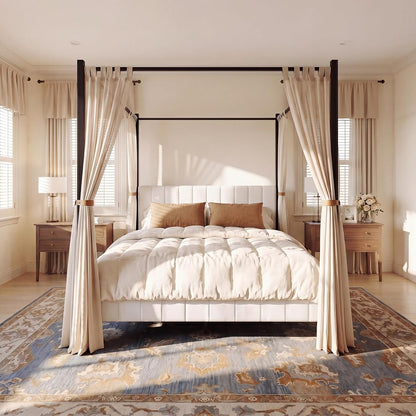 Xamia California King Size Canopy Bed Frame