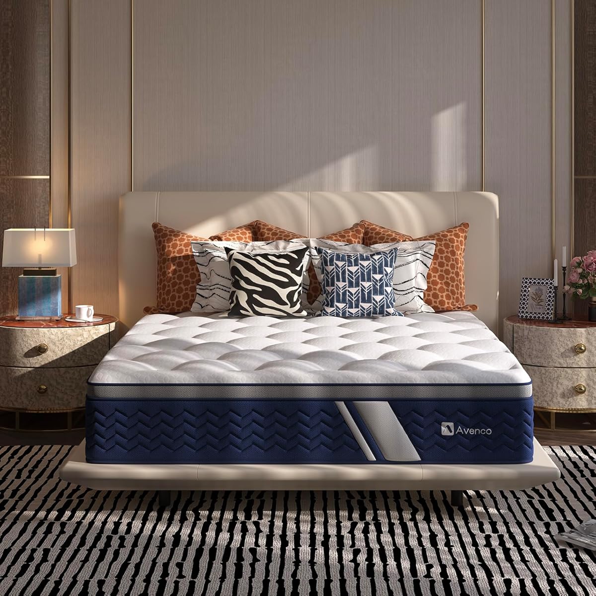 Full Mattress 12 Inch, Hybrid Full Size Mattress in a Box, Fiberglass-Free Pocket Spring & Gel Memory Foam, Cooling Pressure Relief, Edge Support, Medium Firm, CertiPUR-US