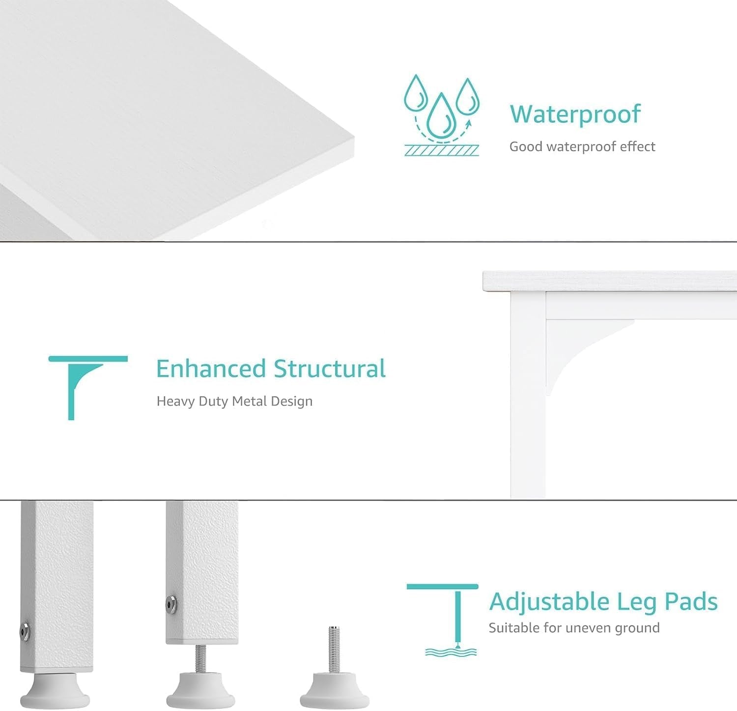 White Small Desk with Drawers - 40 Inch Computer Desk for Small Space Home Office, Modern Simple Study Writing Table PC Desks